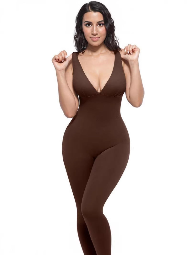 Women’s Seamless Yoga Jumpsuit With Flared Leg