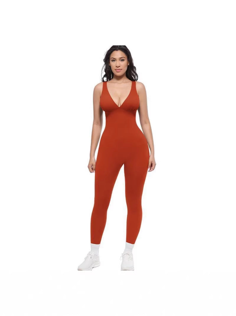 Women’s Seamless Yoga Jumpsuit With Flared Leg