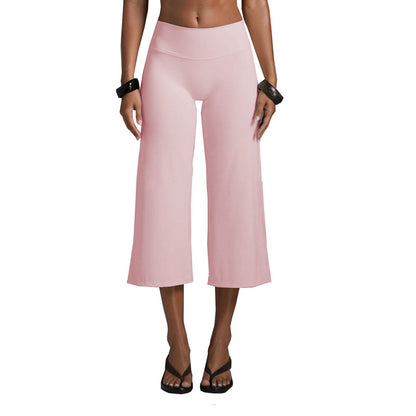 Women’s Sports Bra And Wide-Leg Capri Workout Set