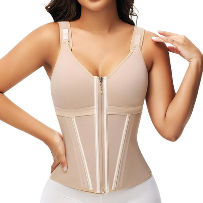Women's Shaping Vest with Built-In Bra Support