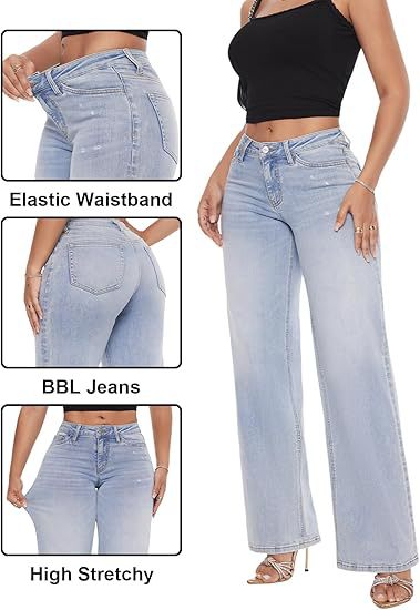 Women’s Slim Fit Acid Wash Denim Jeans