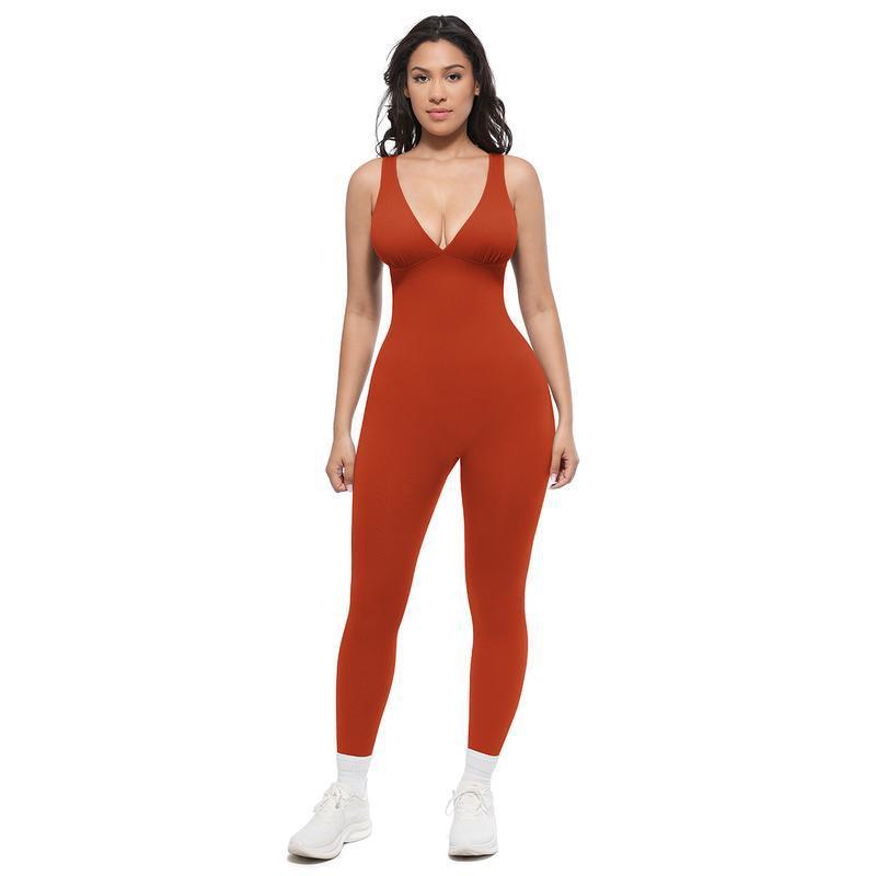 Women’s Seamless Yoga Jumpsuit With Flared Leg