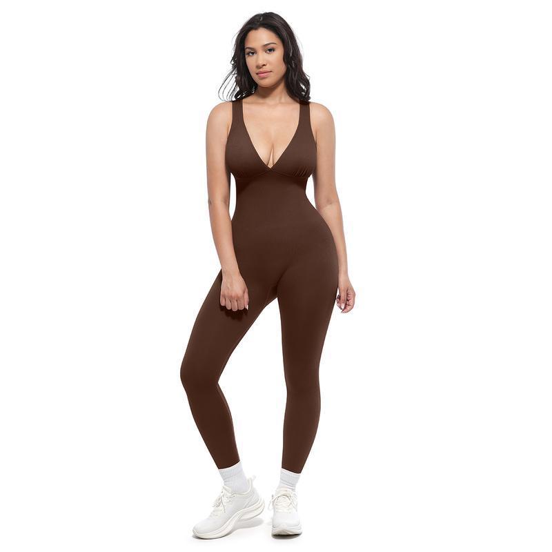 Women’s Seamless Yoga Jumpsuit With Flared Leg