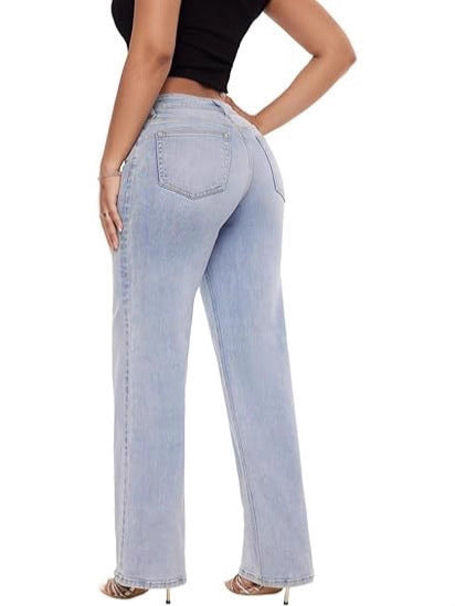 Women’s Slim Fit Acid Wash Denim Jeans