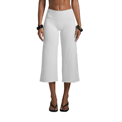 Women’s Sports Bra And Wide-Leg Capri Workout Set